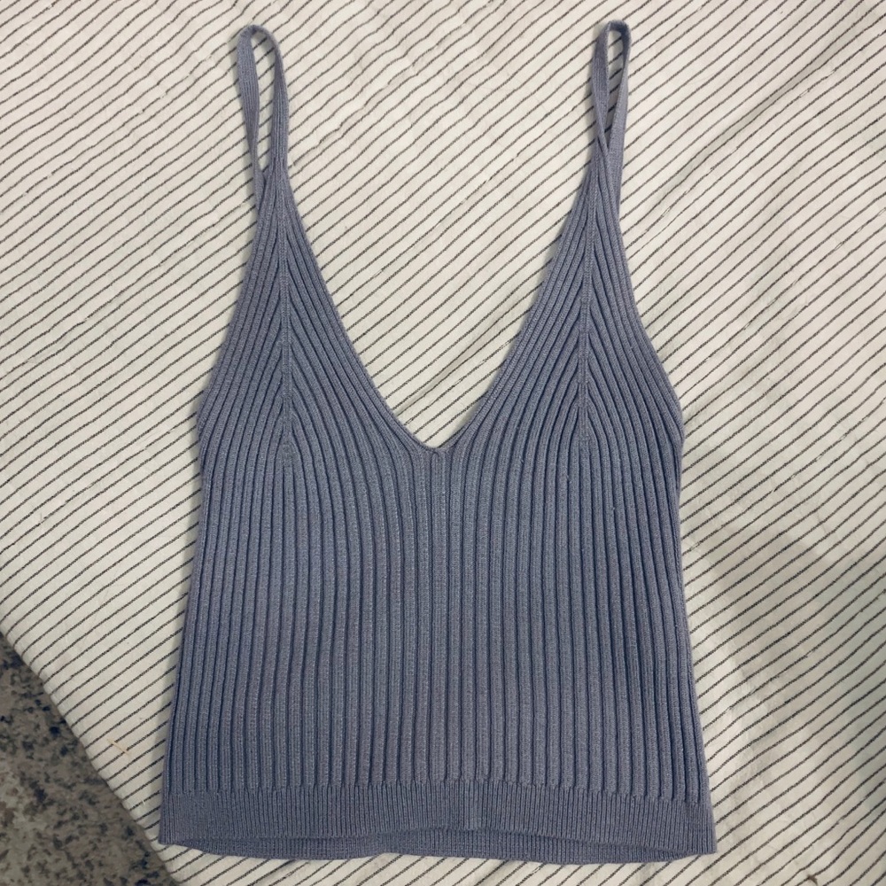 Blue cropped tank